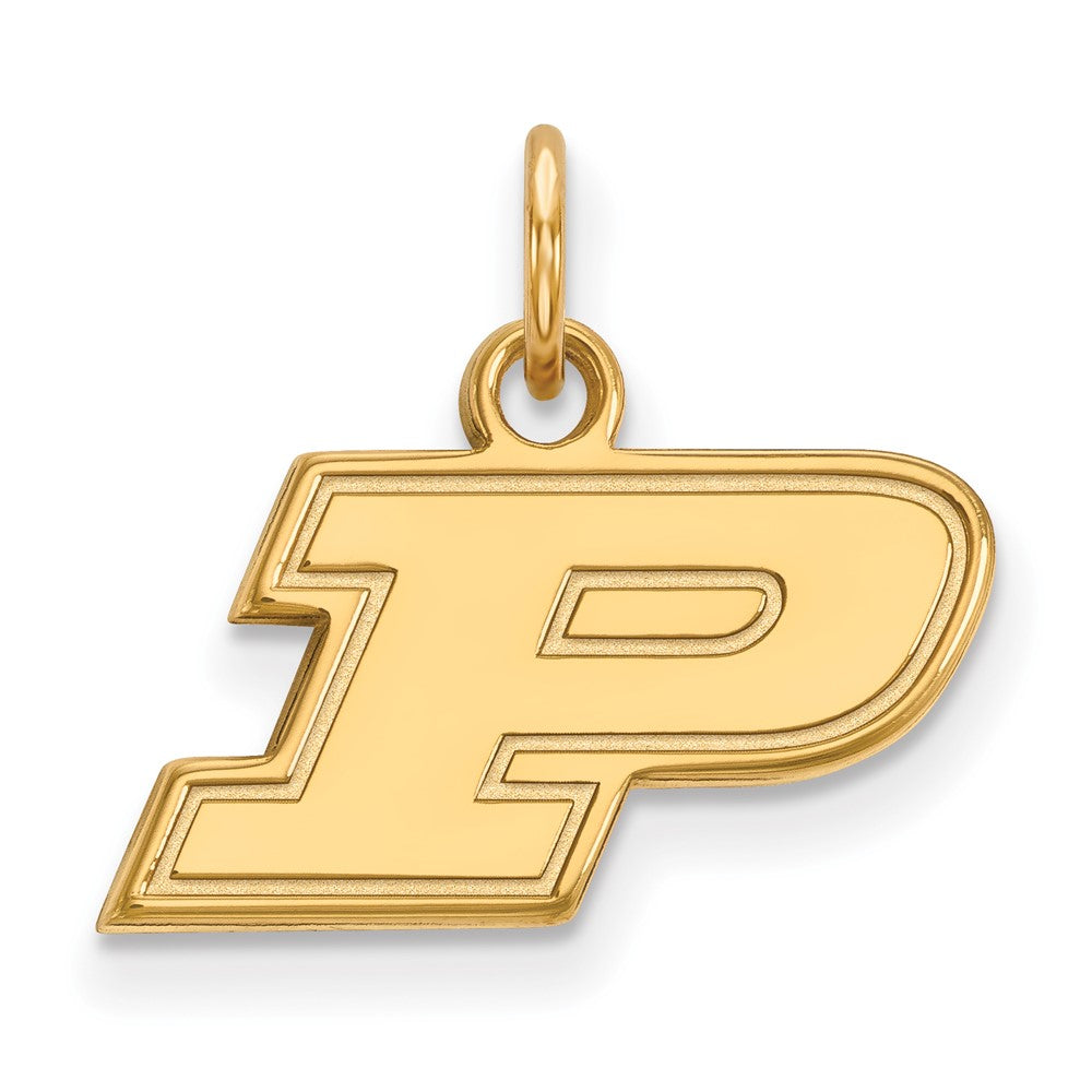 10K Gelbgold Logoart Purdue University Buchstabe P Extra Klein Anhänger