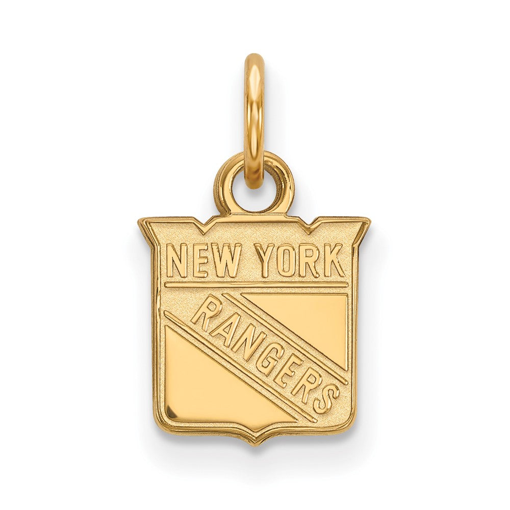 10K Gelbgold Nhl Logoart New York Rangers Extra Klein Anhänger