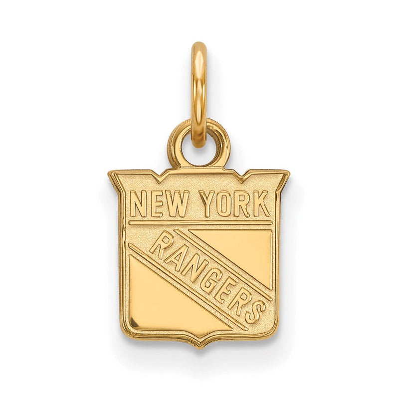 10K Gelbgold Nhl Logoart New York Rangers Extra Klein Anhänger