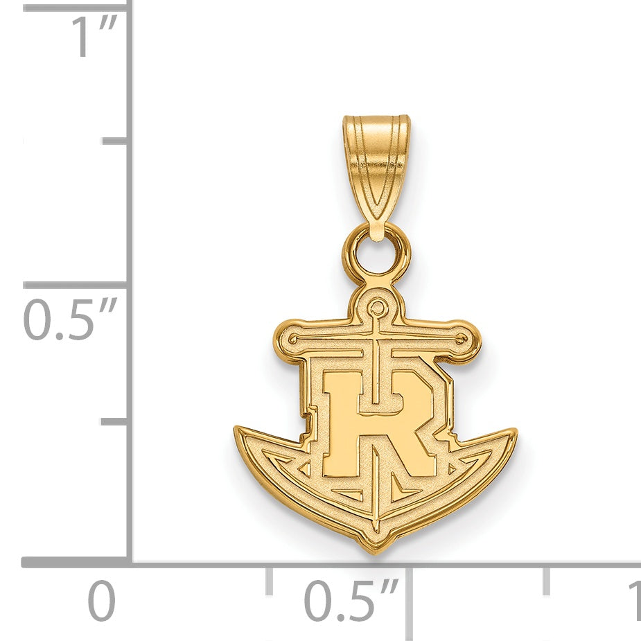 10K Gelbgold Logoart Rollins College Anker Klein Anhänger