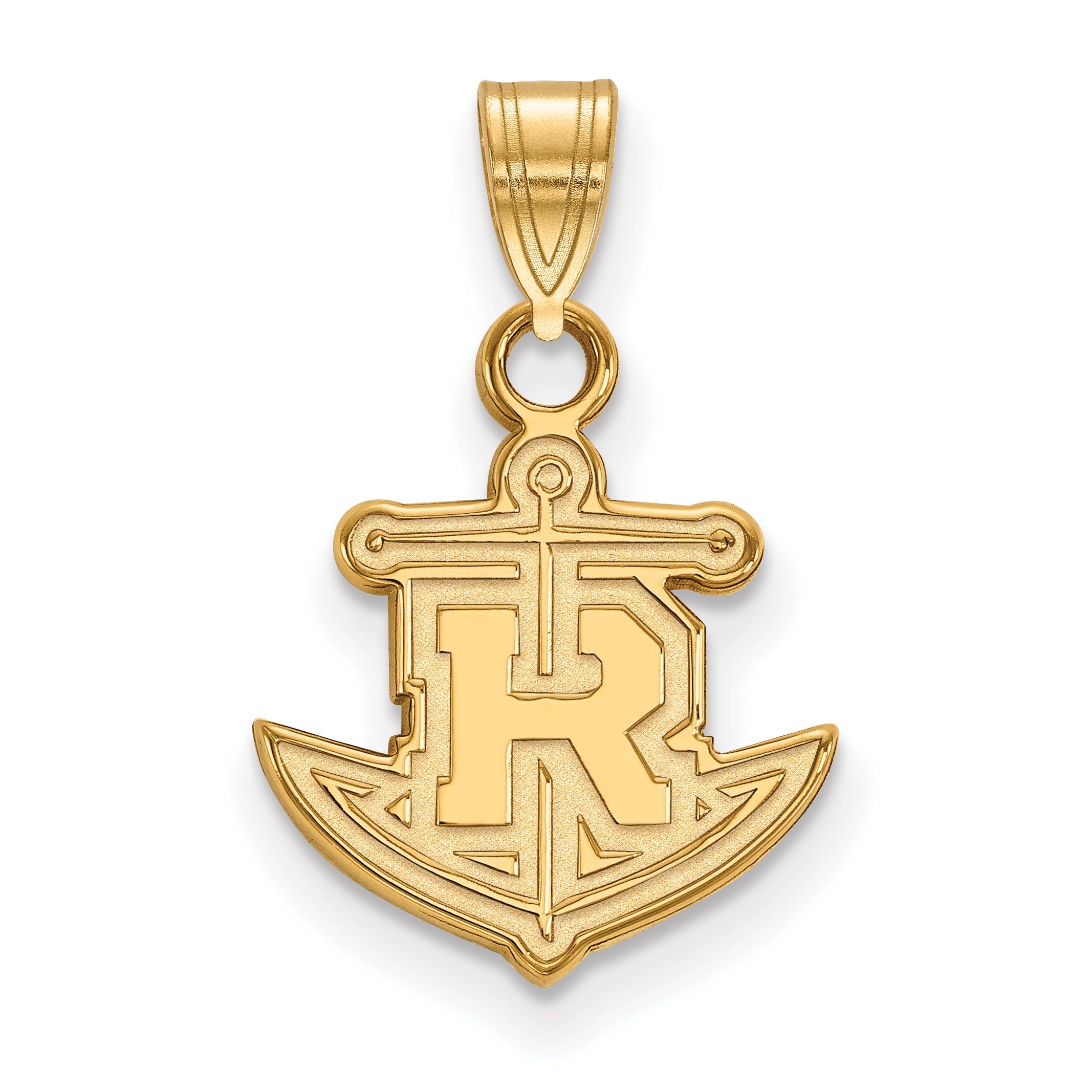 10K Gelbgold Logoart Rollins College Anker Klein Anhänger