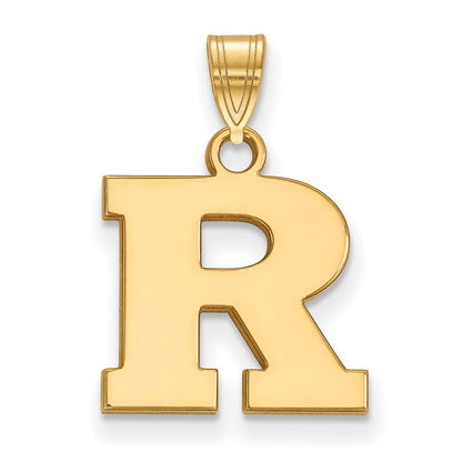 10K Gelbgold Logoart Rutgers University Buchstabe R Klein Anhänger