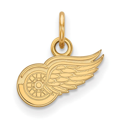 10K Gelbgold Nhl Logoart Detroit Rot Flügel Extra Klein Anhänger