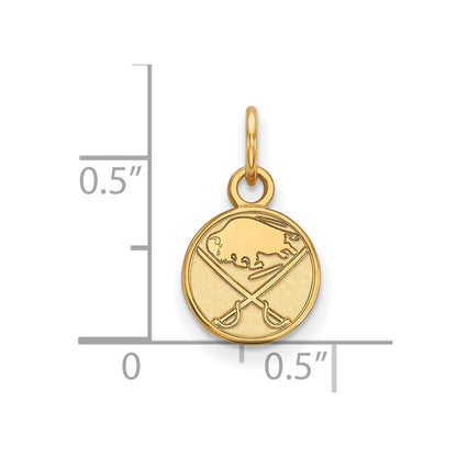 14K Gelbgold Nhl Logoart Buffalo Sabres Extra Klein Anhänger