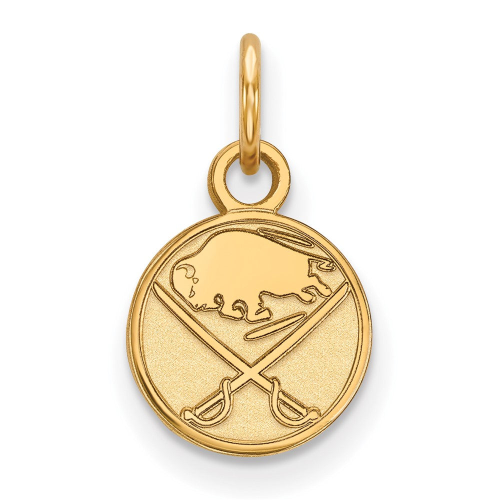 10K Gelbgold Nhl Logoart Buffalo Sabres Extra Klein Anhänger