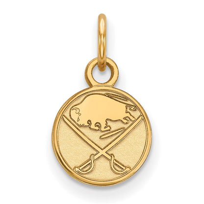 10K Gelbgold Nhl Logoart Buffalo Sabres Extra Klein Anhänger