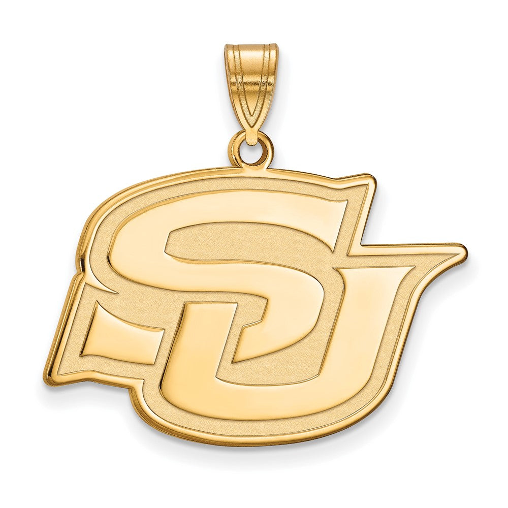 10K Gelbgold Logoart Southern University Jaguars Groß Anhänger