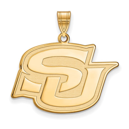 10K Gelbgold Logoart Southern University Jaguars Groß Anhänger