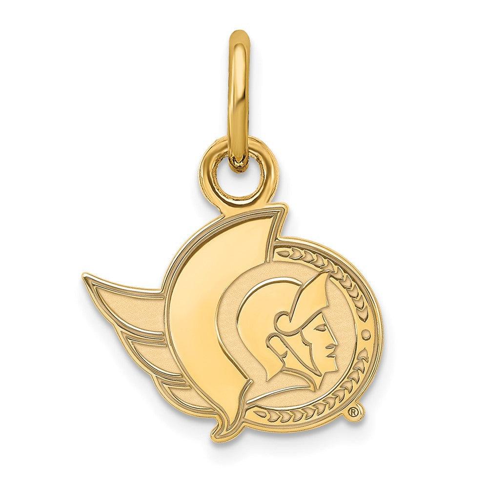 10K Gelbgold Nhl Logoart Ottawa Senators Extra Klein Anhänger