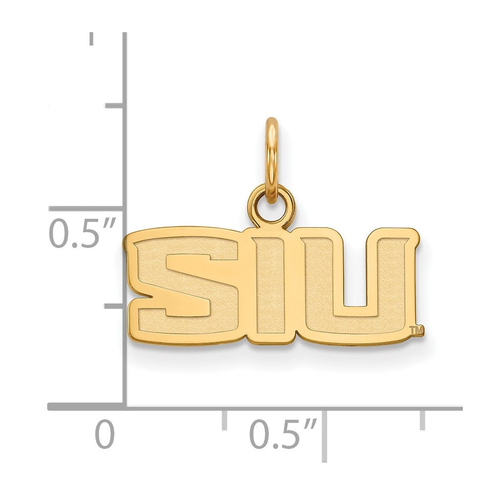10K Gelbgold Logoart Southern Illinois University S I U Extra Klein Anhänger