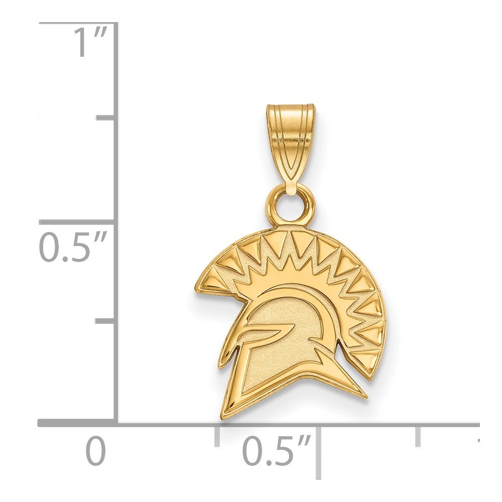 10K Gelbgold Logoart San Jose State University Spartan Klein Anhänger