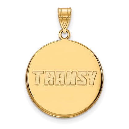 10K Gelbgold Logoart Transylvania University Groß Plättchen Anhänger