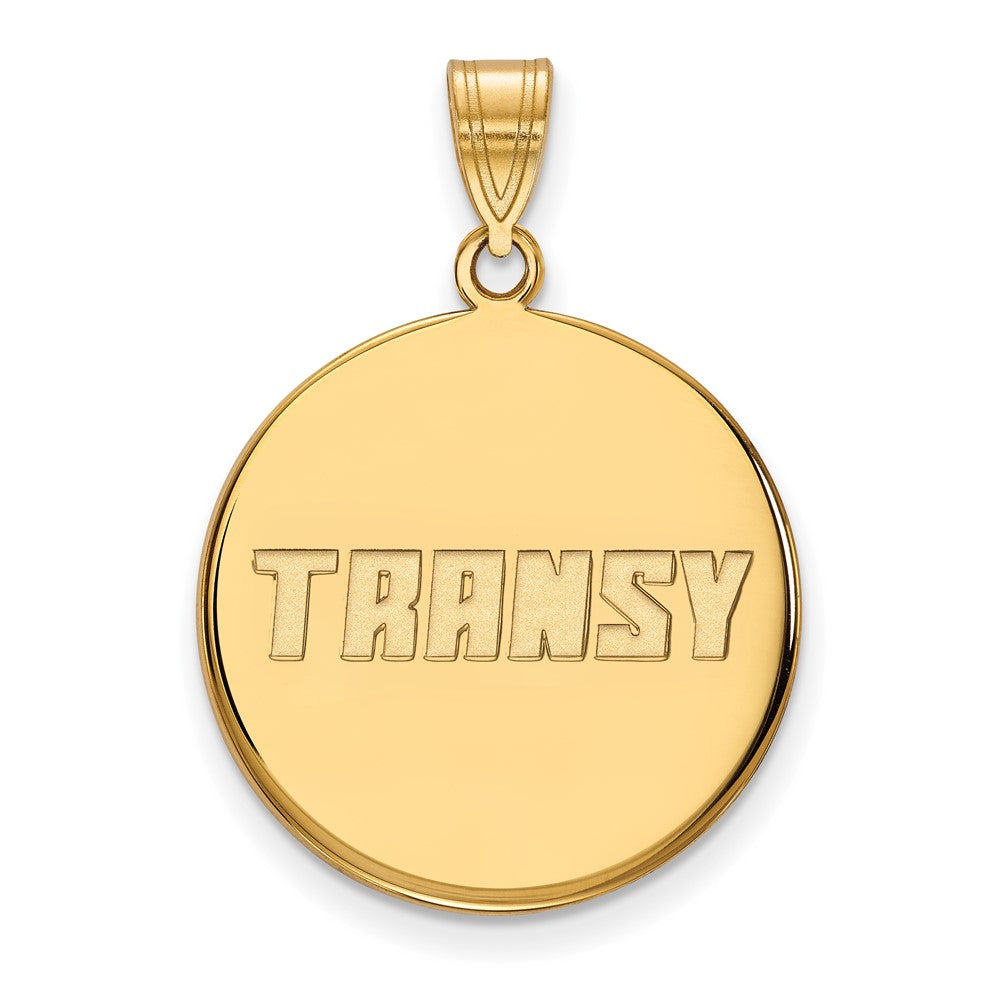 14K Gelbgold Logoart Transylvania University Groß Plättchen Anhänger