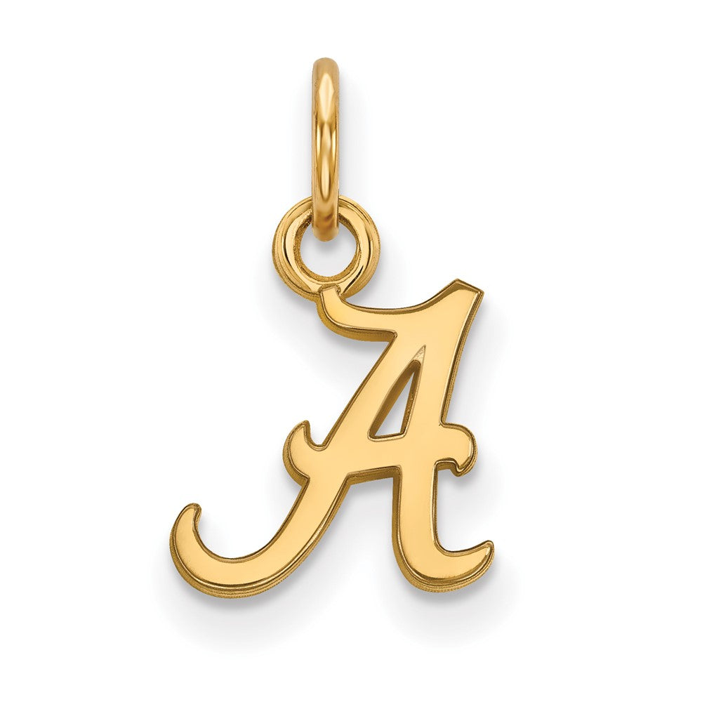 10K Gelbgold Logoart University Of Alabama Buchstabe A Extra Klein Anhänger