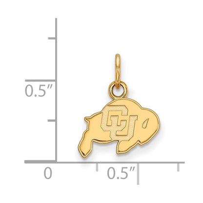 14K Gelbgold Logoart University Of Colorado Buffalo Extra Klein Anhänger