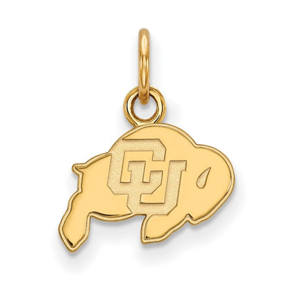 14K Gelbgold Logoart University Of Colorado Buffalo Extra Klein Anhänger