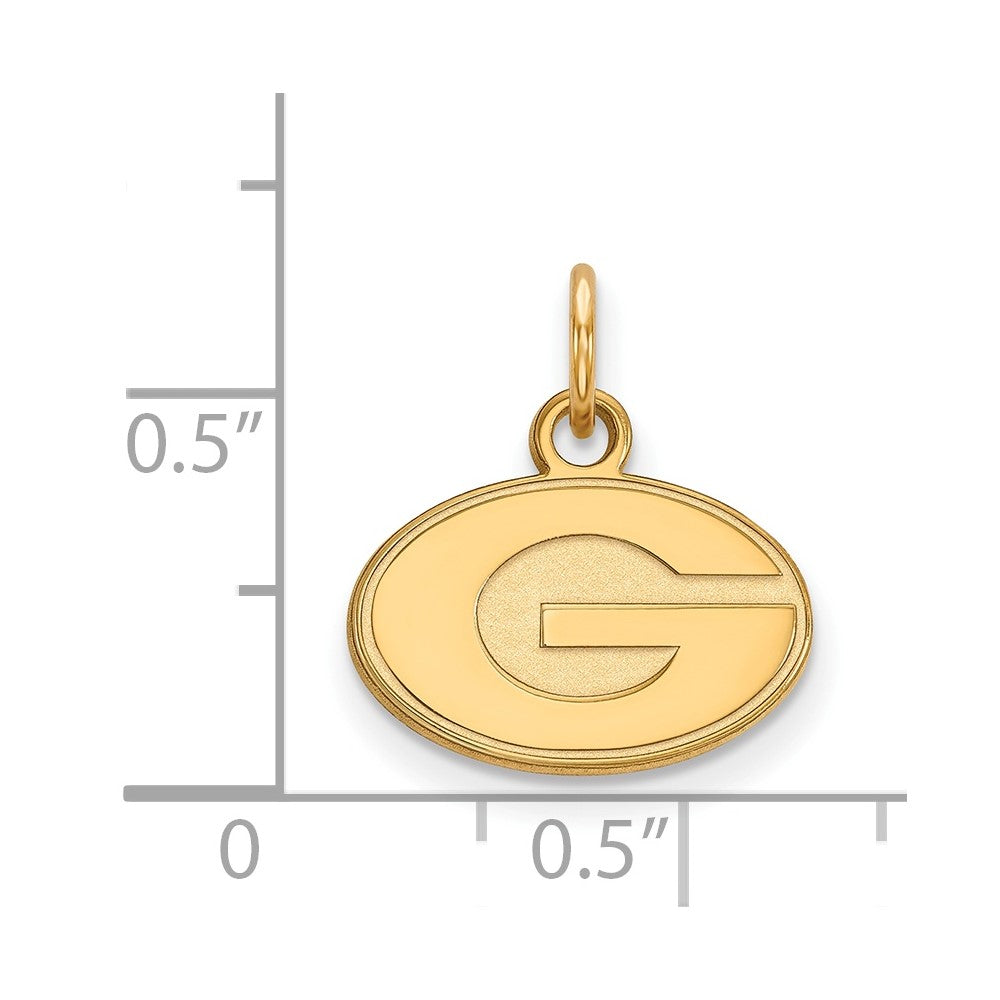 10K Gelbgold Logoart University Of Georgia Buchstabe G Extra Klein Anhänger