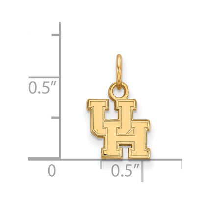 10K Gelbgold Logoart University Of Houston U H Extra Klein Anhänger