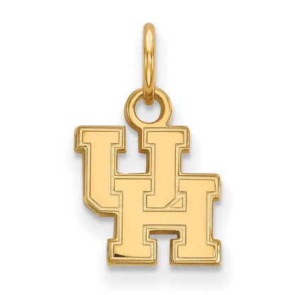 10K Gelbgold Logoart University Of Houston U H Extra Klein Anhänger