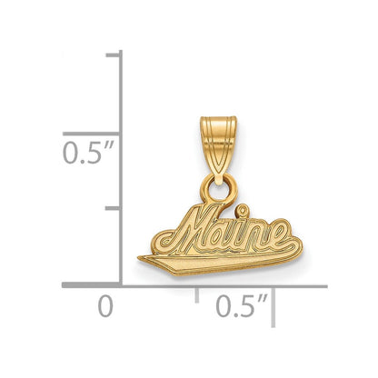 10K Gelbgold Logoart University Of Maine Klein Anhänger