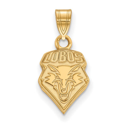 10K Gelbgold Logoart University Of New Mexico Lobos Klein Anhänger