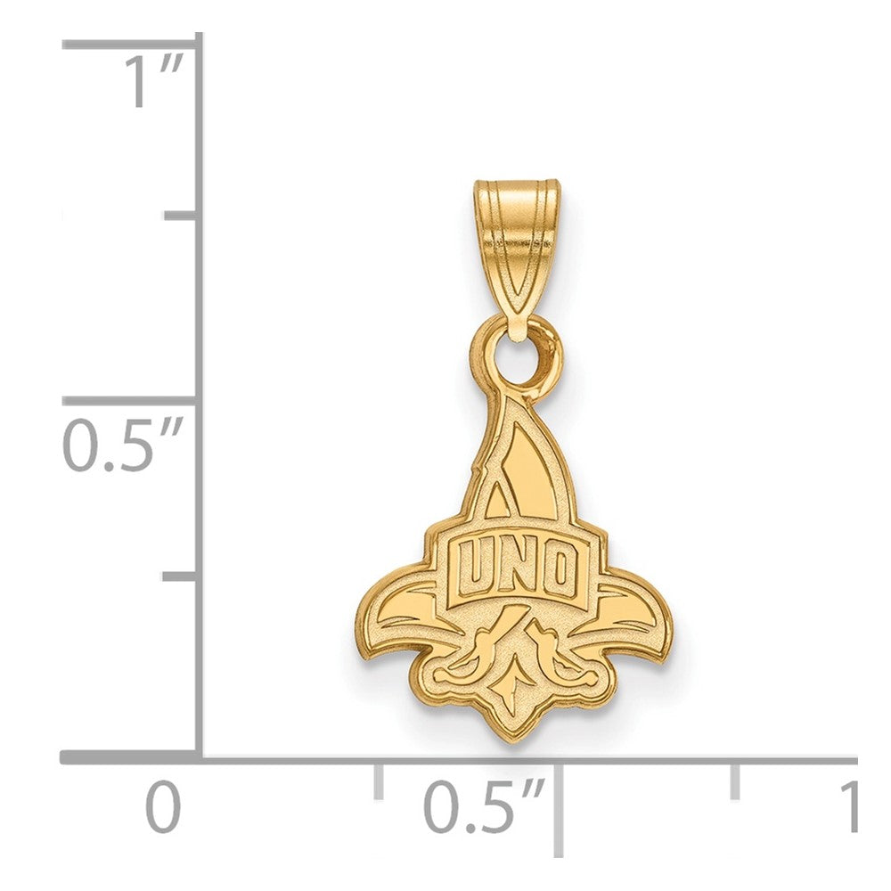 10K Gelbgold Logoart University Of New Orleans U N O Klein Anhänger