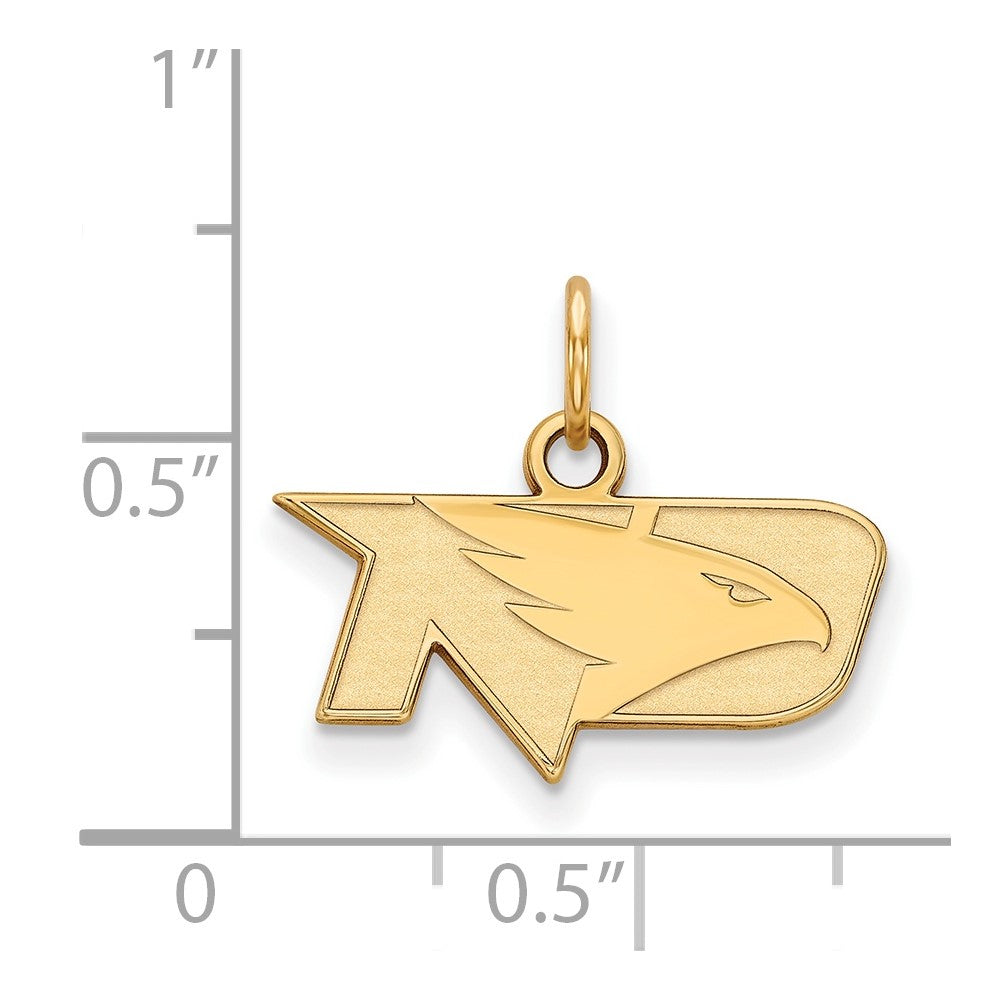 10K Gelbgold Logoart University Of North Dakota Extra Klein Anhänger