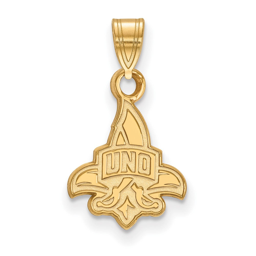 10K Gelbgold Logoart University Of New Orleans U N O Klein Anhänger