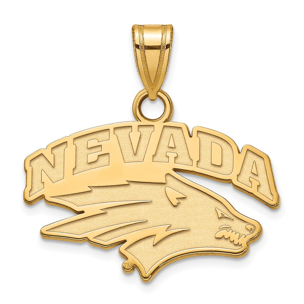 10K Gelbgold Logoart University Of Nevada Reno Klein Anhänger