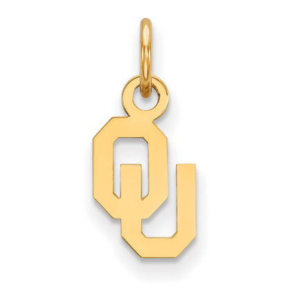 10K Gelbgold Logoart University Of Oklahoma O U Extra Klein Anhänger