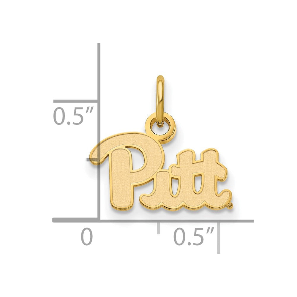 10K Gelbgold Logoart University Of Pittsburgh Extra Klein Anhänger