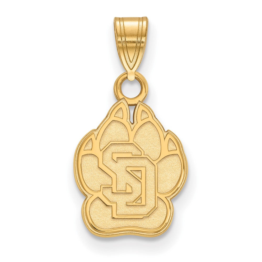 14K Gelbgold Logoart University Of South Dakota Klein Anhänger