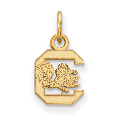 10K Gelbgold Logoart University Of South Carolina Extra Klein Anhänger