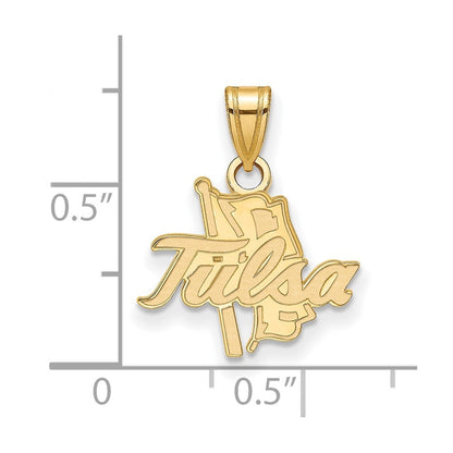 14K Gelbgold Logoart University Of Tulsa Klein Anhänger