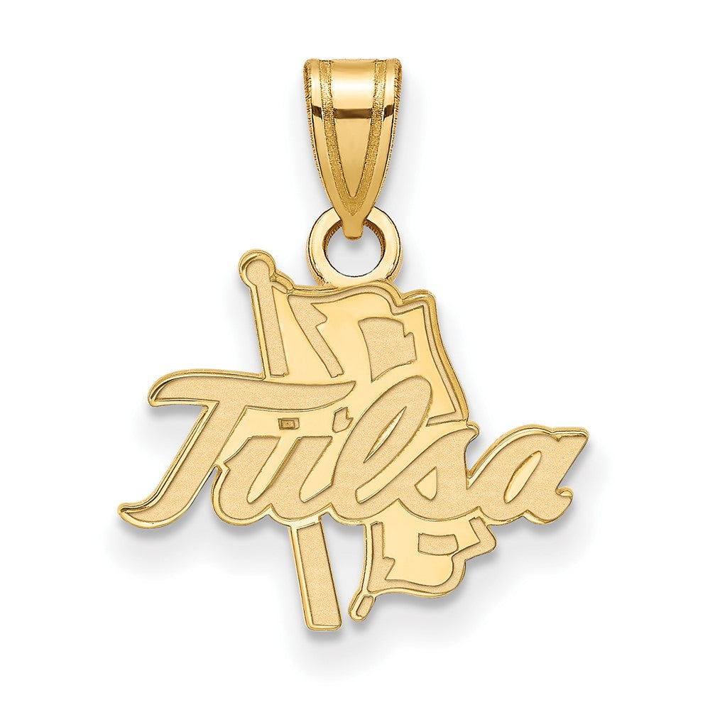 10K Gelbgold Logoart University Of Tulsa Klein Anhänger