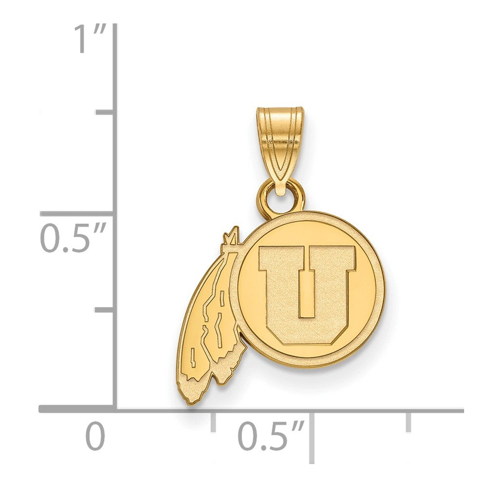 10K Gelbgold Logoart University Of Utah Klein Anhänger