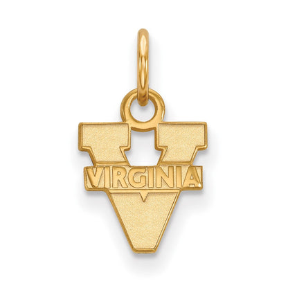 10K Gelbgold Logoart University Of Virginia Extra Klein Anhänger