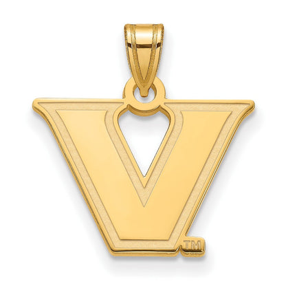 10K Gelbgold 10ky Logoart Vanderbilt University Klein Anhänger