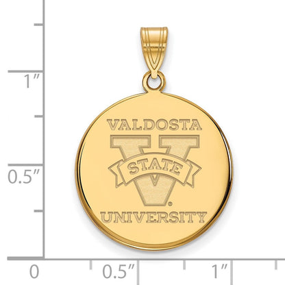 10K Gelbgold Logoart Valdosta State University Groß Plättchen Anhänger