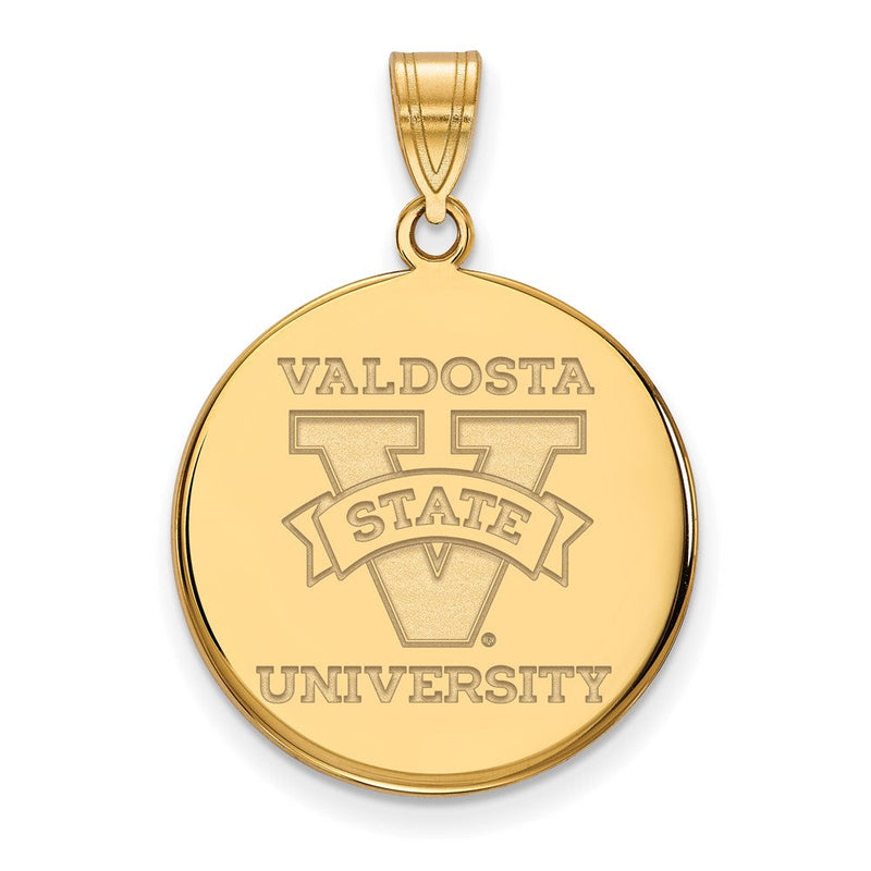 Vergoldet Sterlingsilber Logoart Valdosta State University Groß Plättchen Anhänger