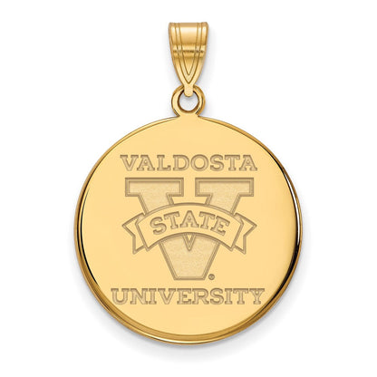 10K Gelbgold Logoart Valdosta State University Groß Plättchen Anhänger