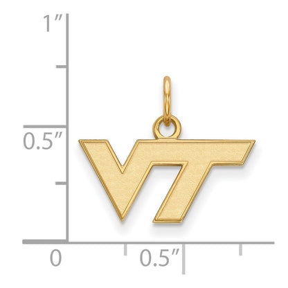 10K Gelbgold Logoart Virginia Tech V T Extra Klein Anhänger