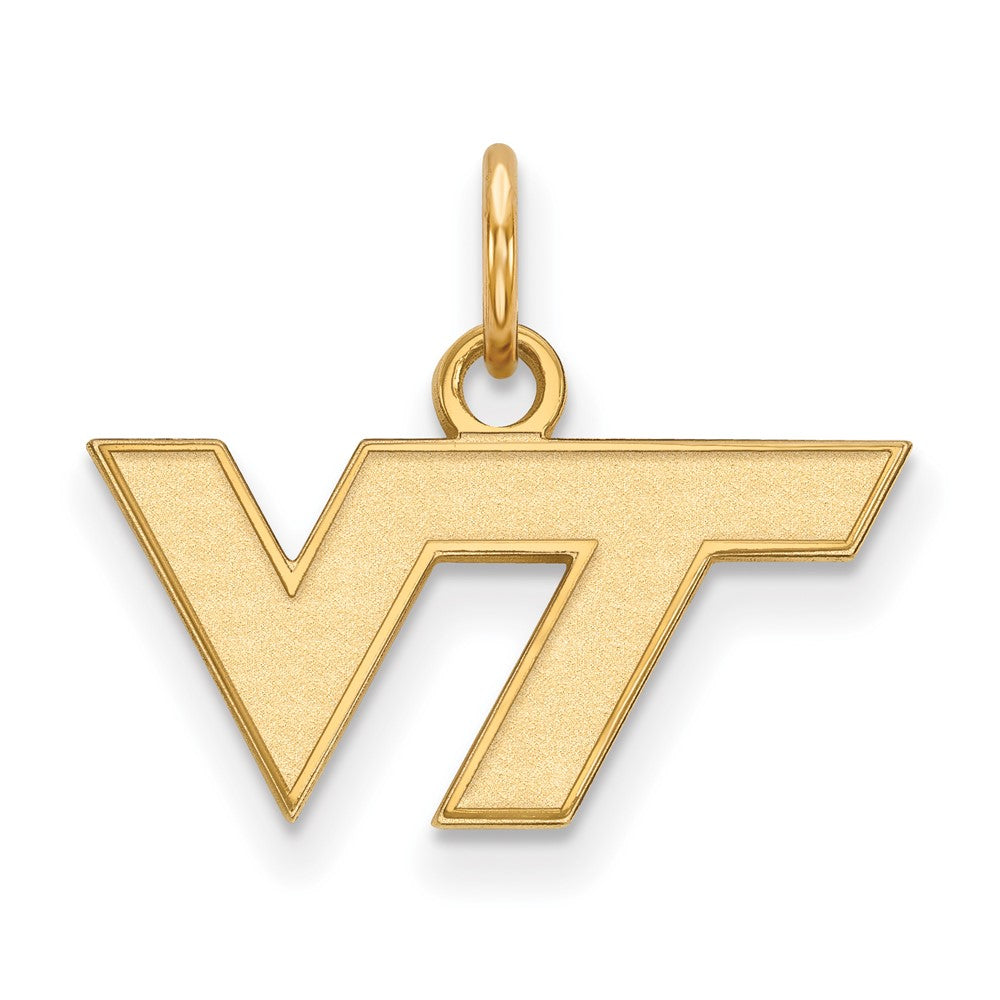 10K Gelbgold Logoart Virginia Tech V T Extra Klein Anhänger