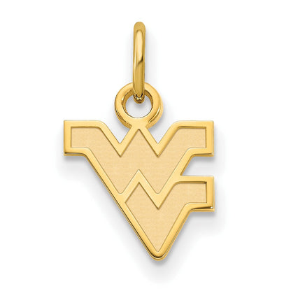 10K Gelbgold Logoart West Virginia University W V Extra Klein Anhänger