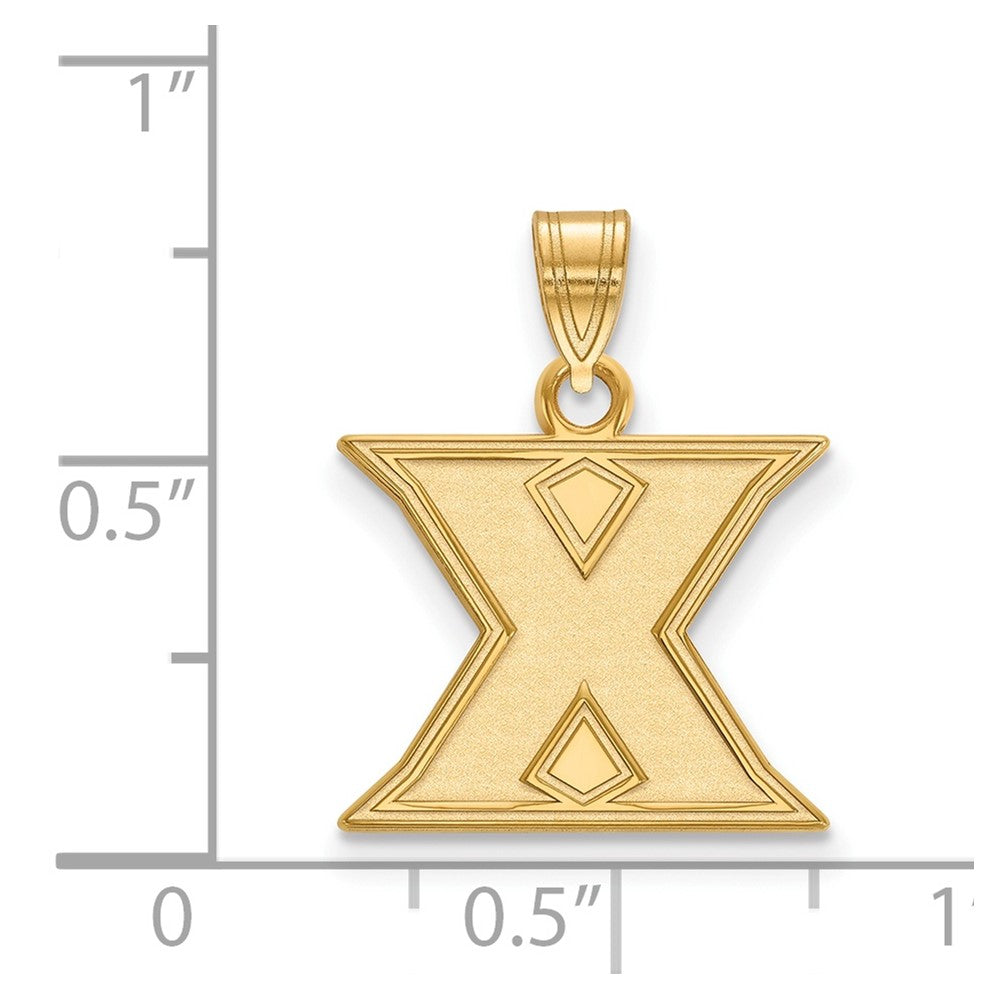 14K Gelbgold Logoart Xavier University Buchstabe X Klein Anhänger