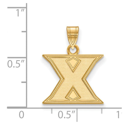 10K Gelbgold Logoart Xavier University Buchstabe X Klein Anhänger