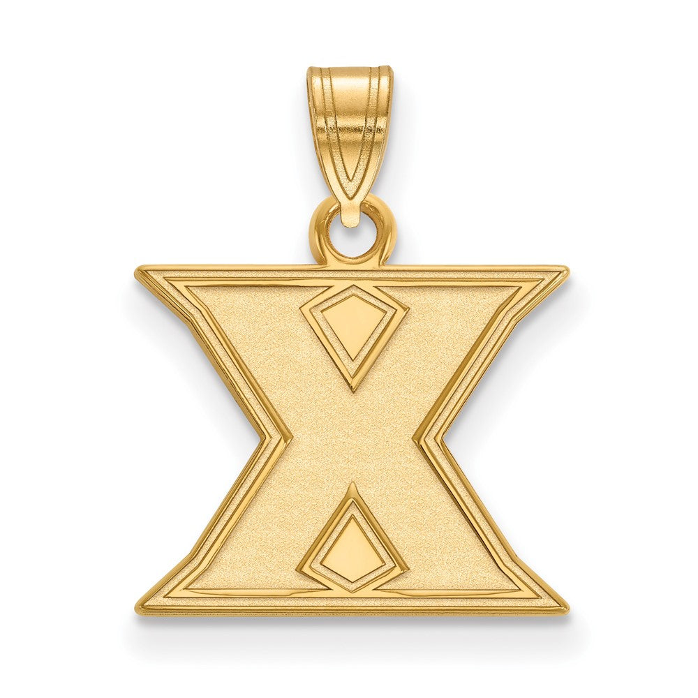 10K Gelbgold Logoart Xavier University Buchstabe X Klein Anhänger