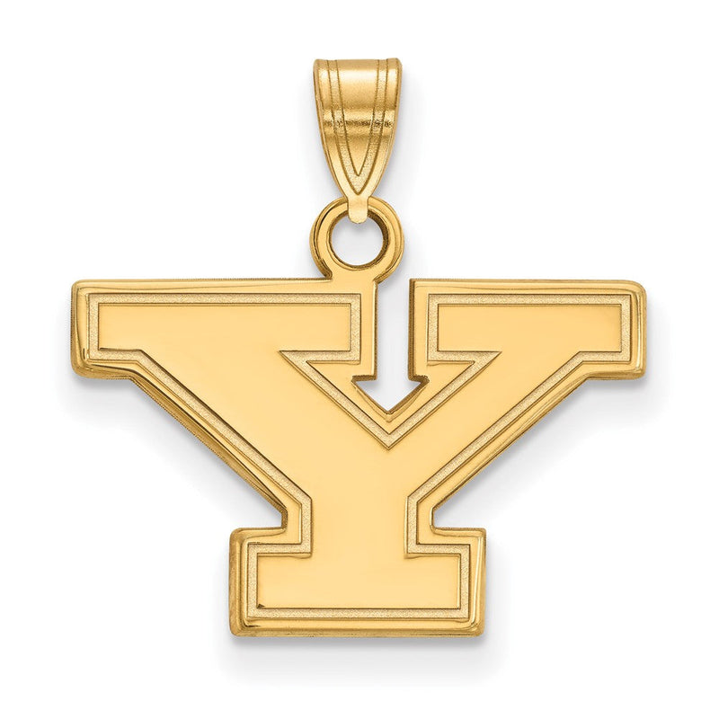 Vergoldet Sterlingsilber Logoart Youngstown State University Buchstabe Y Klein Anhänger