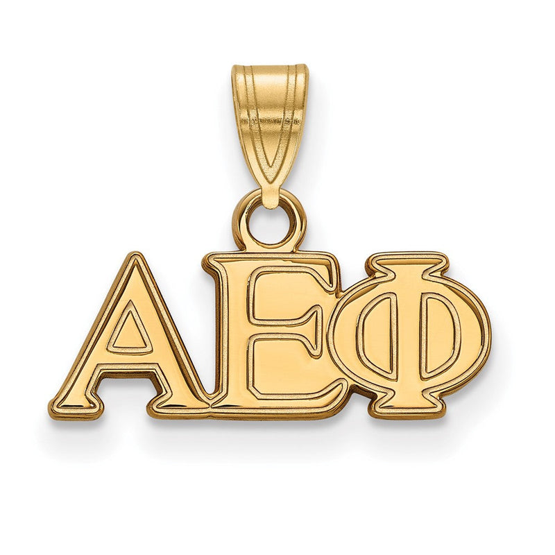Vergoldet Sterlingsilber Logoart Alpha Epsilon Phi Sorority Greek Buchstaben Klein Anhänger
