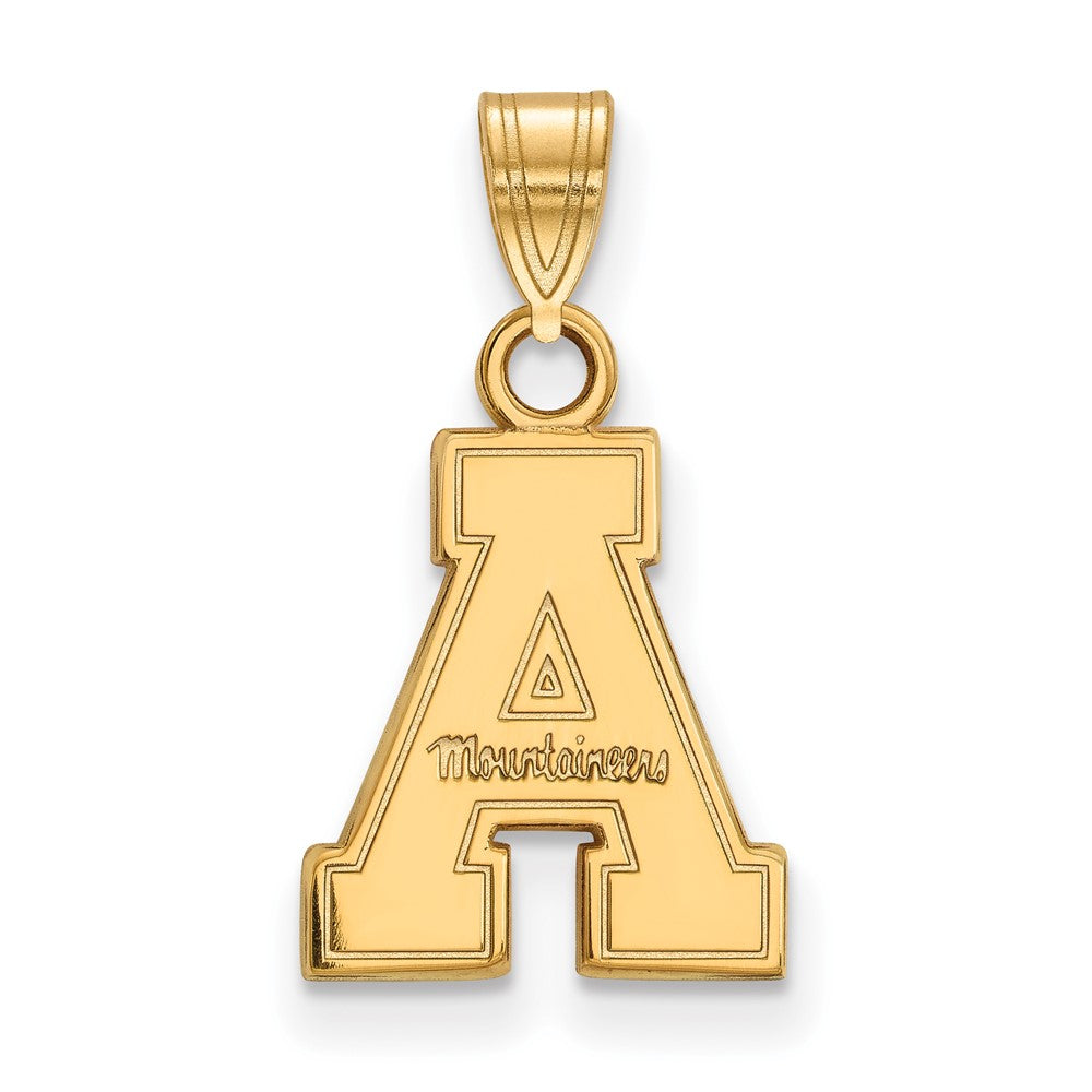 14K Gelbgold Logoart Appalachian State University Klein Anhänger